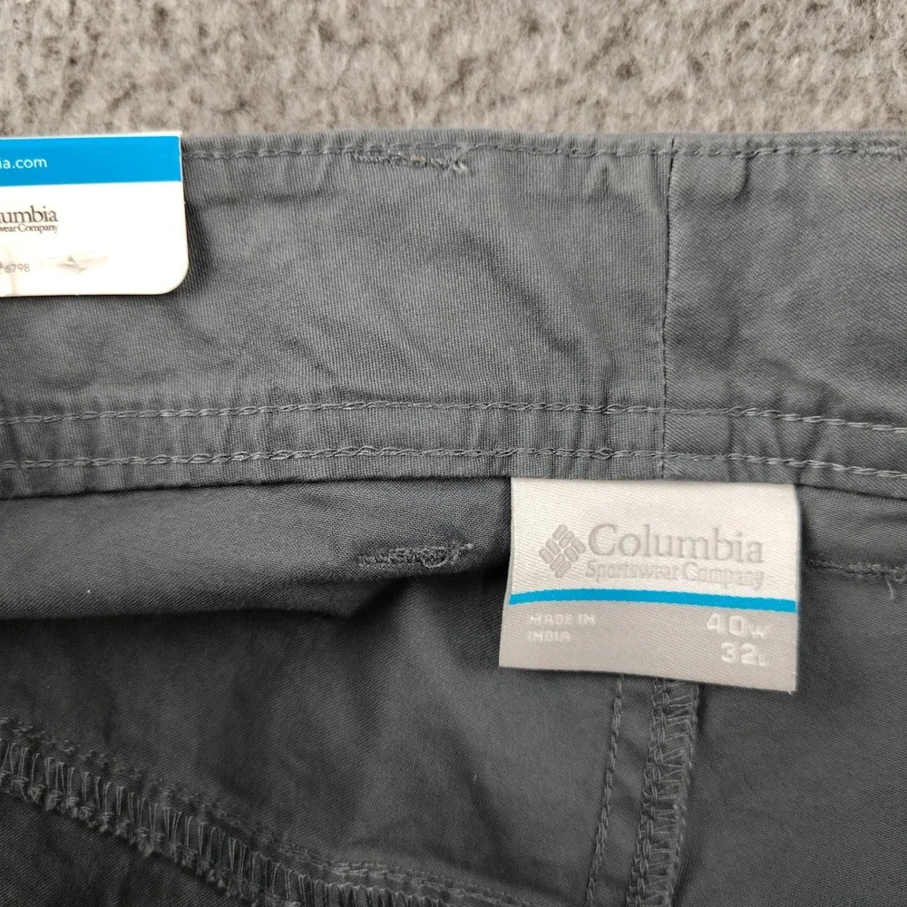 Columbia Rapid Rivers Pant Mens 40x32 Gray Omni Shade UPF 50 NWT